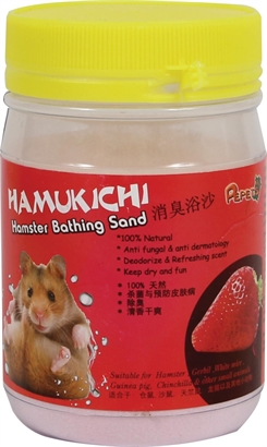 Hamster badesand med jordbærduft 400g